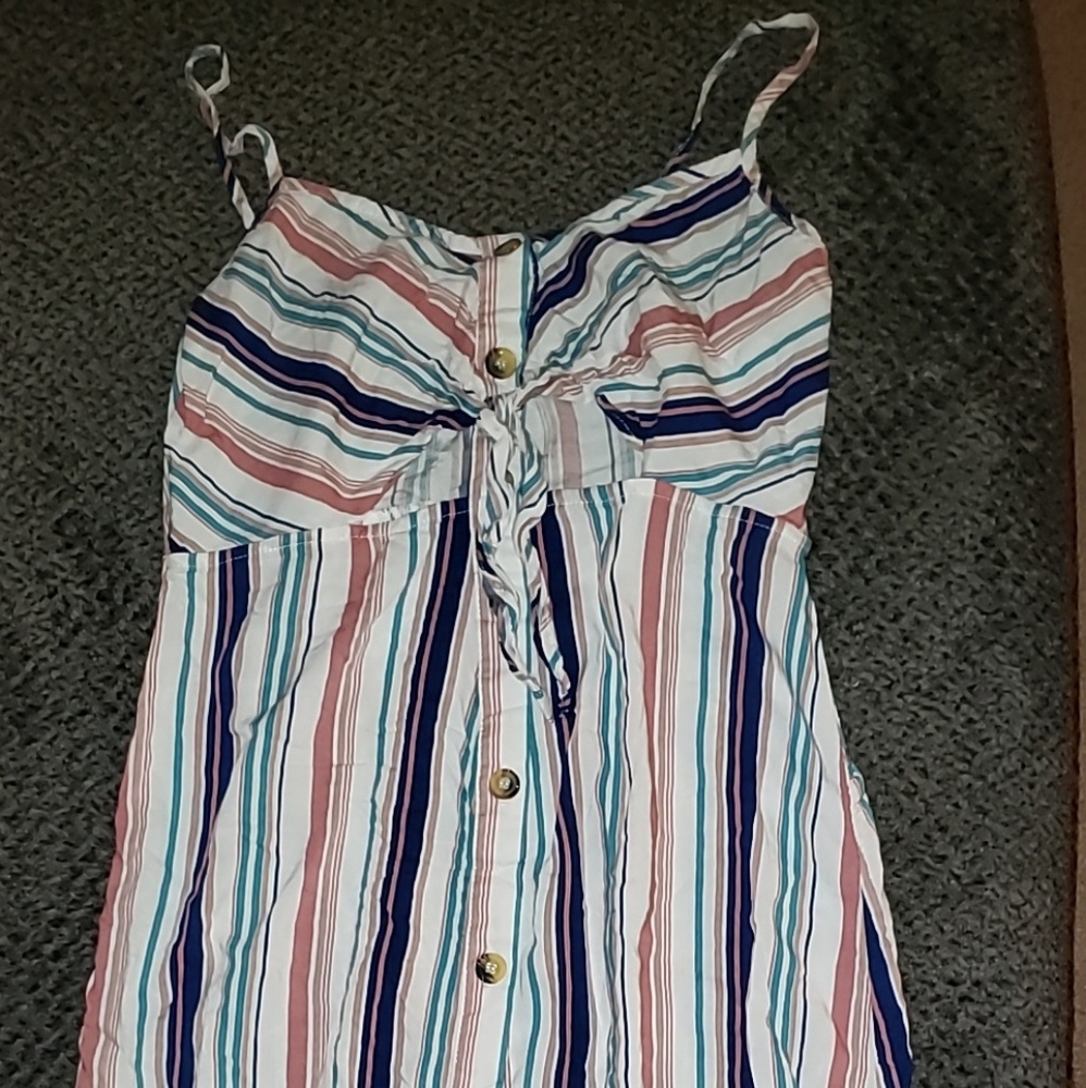 Striped midi dress